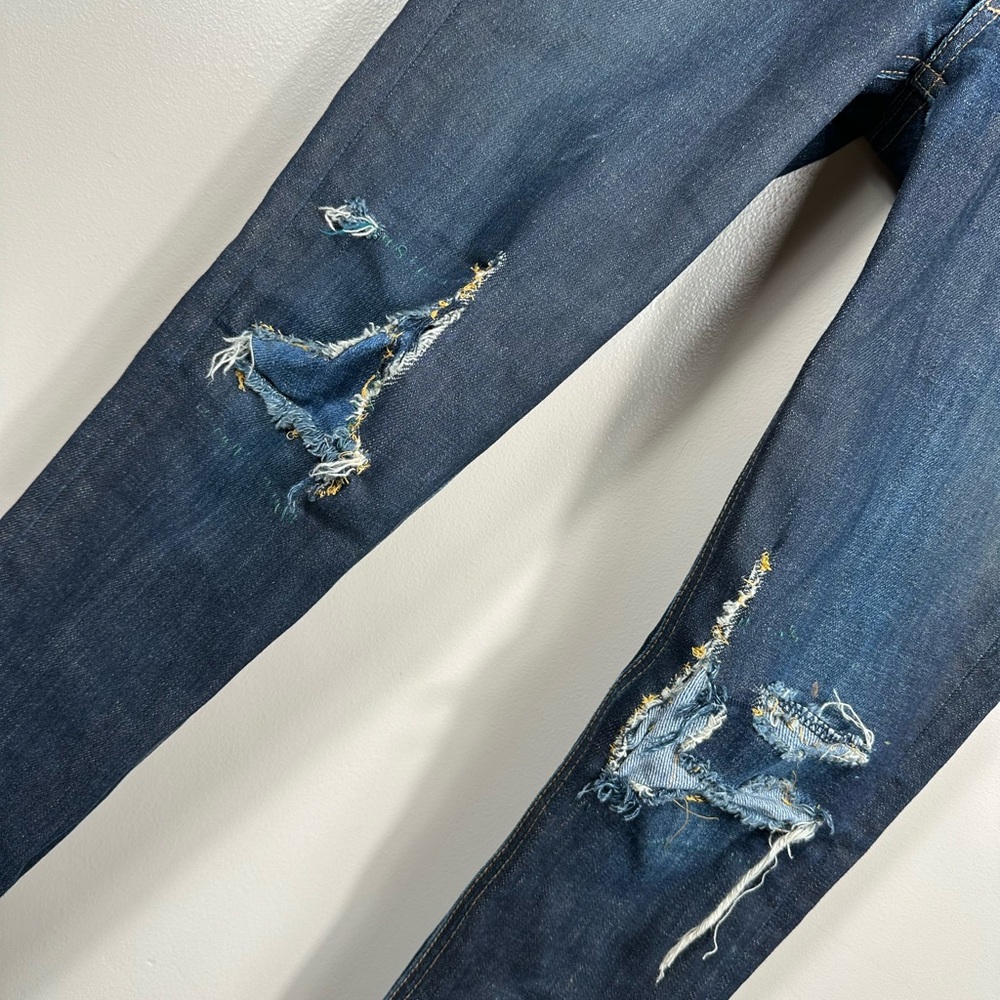 Rag & Bone Destroyed / Patchwork Skinny Jeans Mid… - image 3